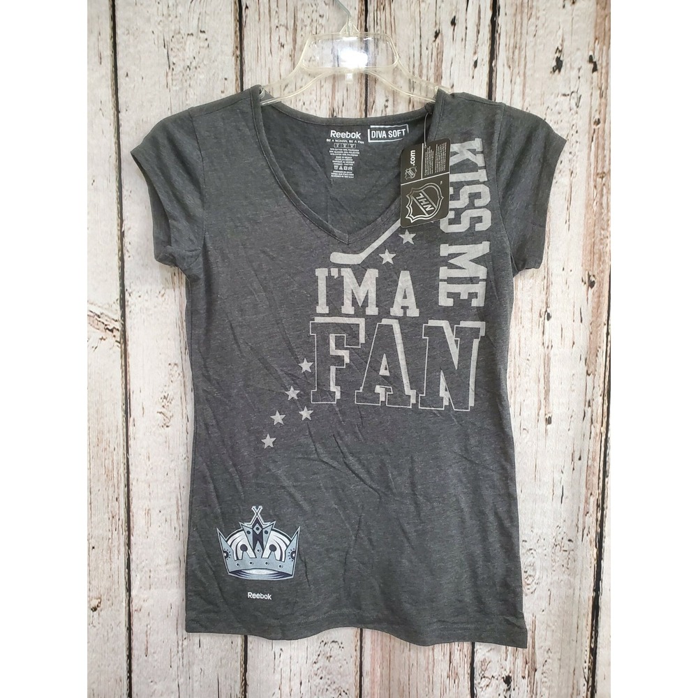 Reebok Women's Medium LA‎ Kings NHL Short Sleeve Diva Soft T‑Shirt Tee Shirt NEW